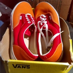 vans skateboarder magazine shoes rare red and orange part of the set of vintage